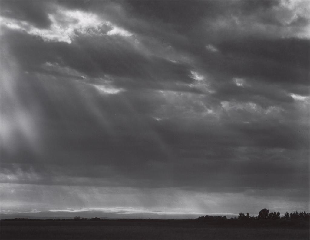 Ansel Adams - Rain Clouds over the San Joaquin Valley, ca. 1934. Gelatin silver print.